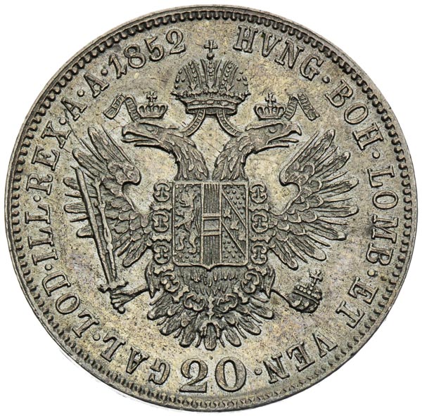 20 Kreutzer 1852 - back