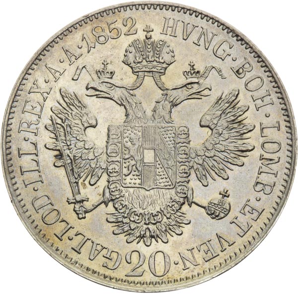 20 Kreutzer 1852 - back