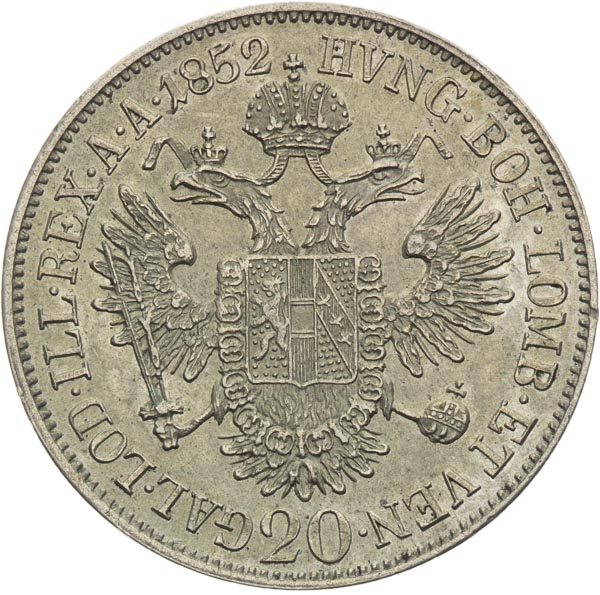20 Kreutzer 1852 - back