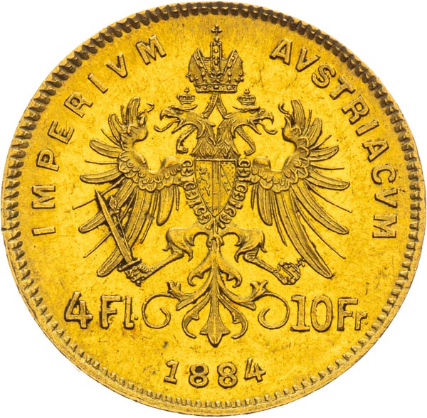 4 Gulden 1884 - back