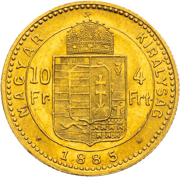 4 Gulden 1885 - back