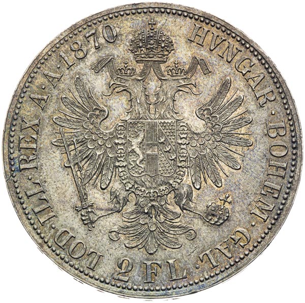 2 Gulden 1870 - back