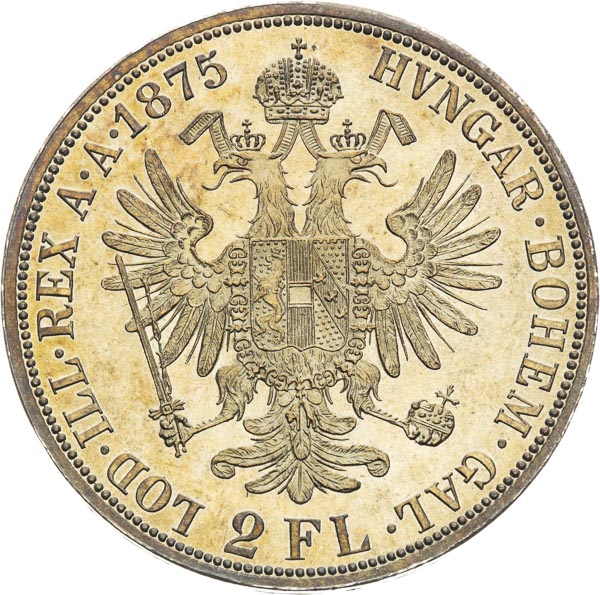 2 Gulden 1875 - back