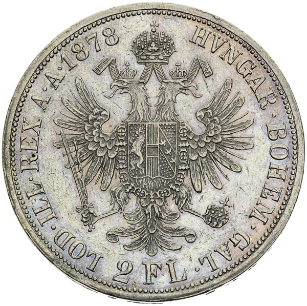 2 Gulden 1878 - back