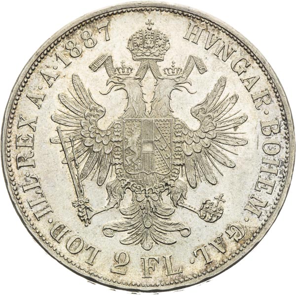 2 Gulden 1887 - back
