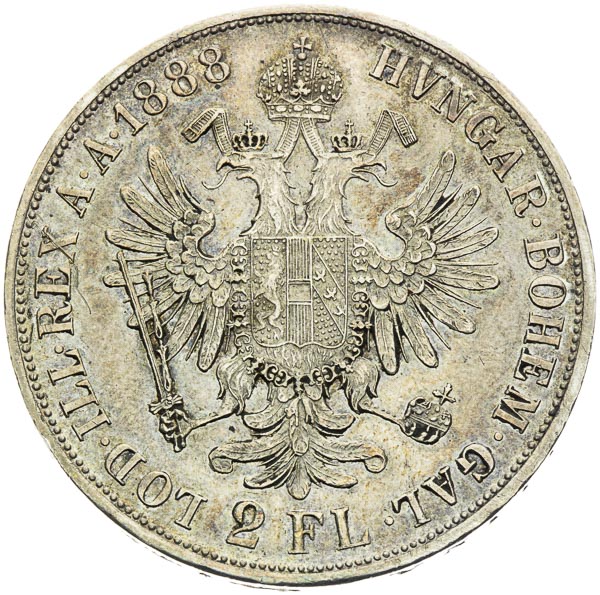 2 Gulden 1888 - back