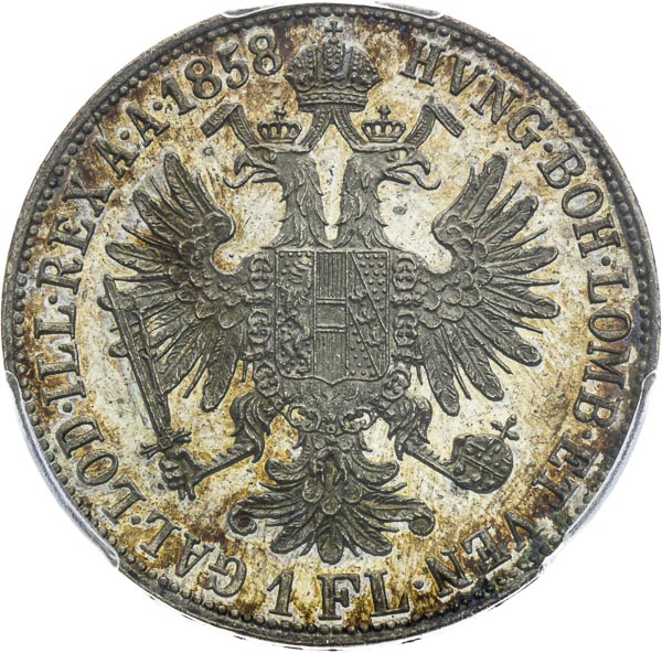 Gulden 1858 - back