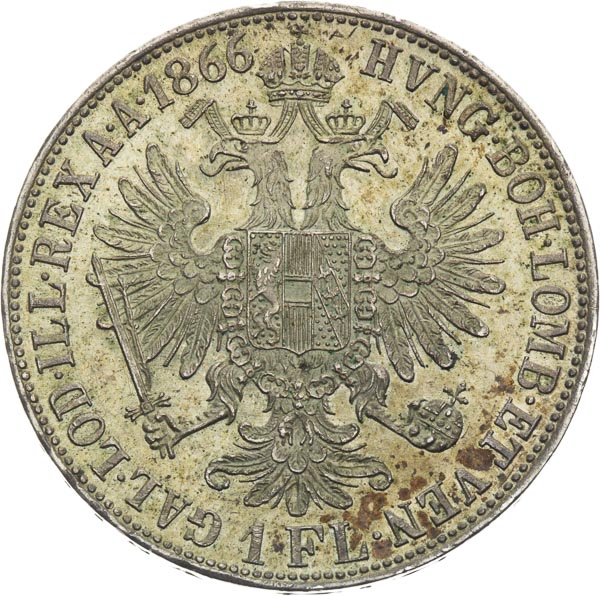 Gulden 1866 - back