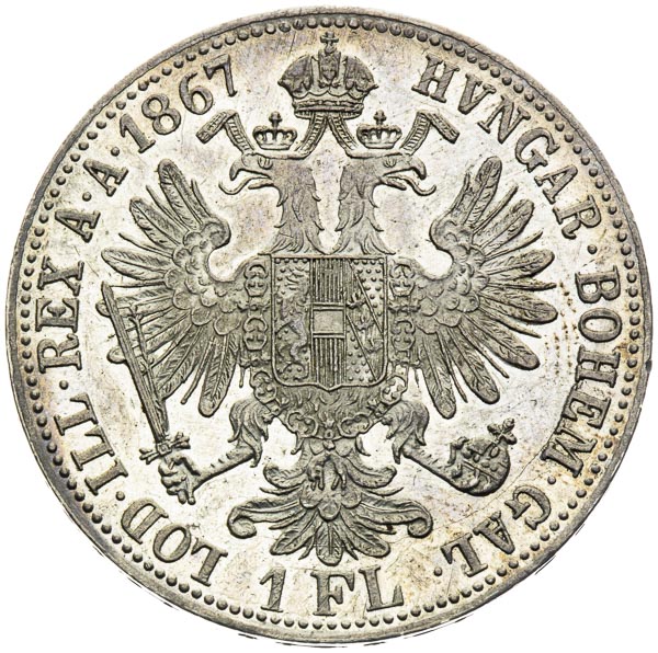 Gulden 1867 - back
