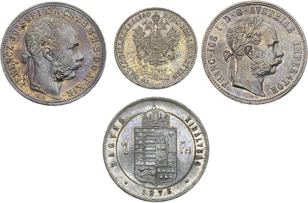 Silver coins (4 pcs) - front