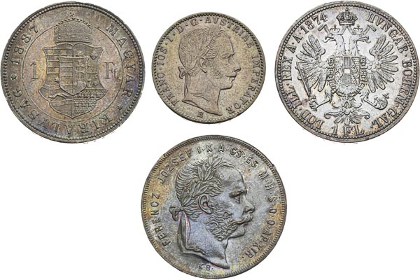 Silver coins (4 pcs) - back