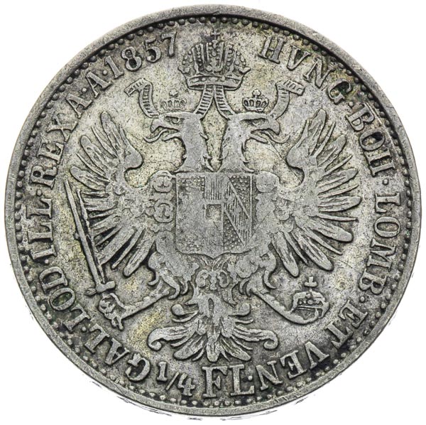 1/4 Gulden 1857 - back