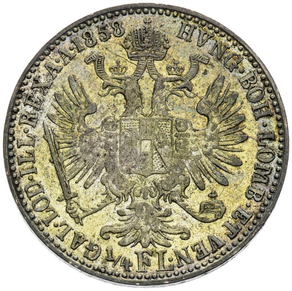 1/4 Gulden 1858 - back