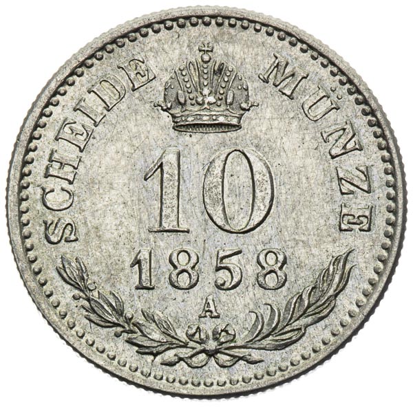 10 Kreutzer 1858 - back