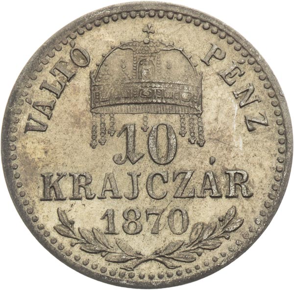 10 Kreutzer 1870 - back