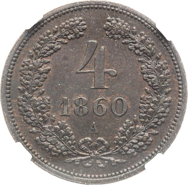 4 Kreutzer 1860 - back