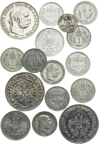 Silver coins (16 pcs) - front