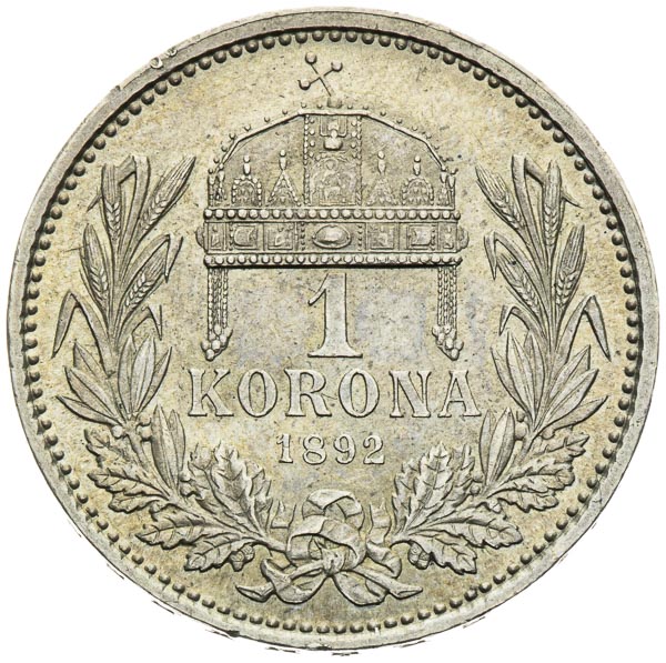 1 Corona 1892 - back