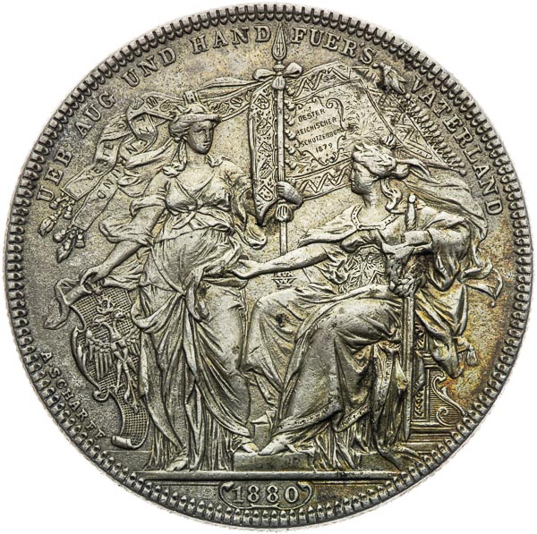 Silver medal 1880 (2 Gulden) - front