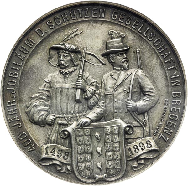 Silver medal 1898 - back