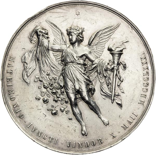 Silver medal 1881 - back