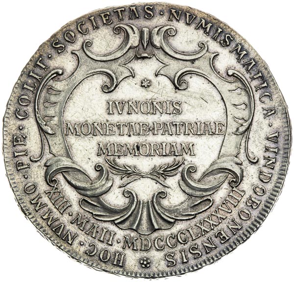 Silver medal 1888 - back