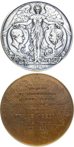 Silver and Bronze Medal 1898 (2 pcs) - front