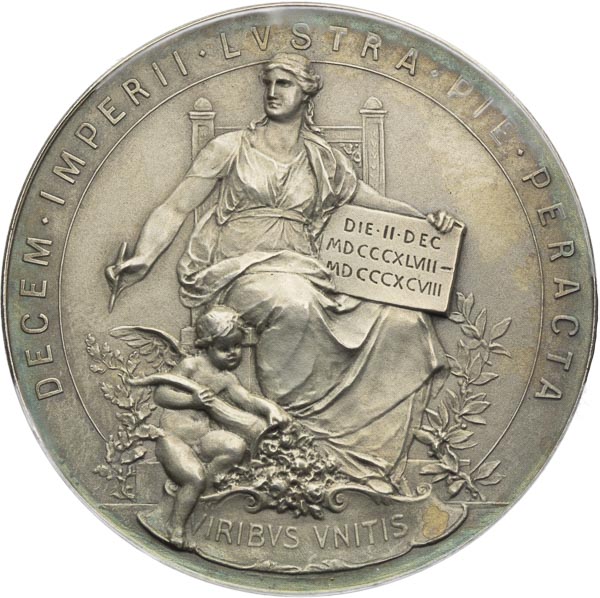 Silver medal 1898 - back