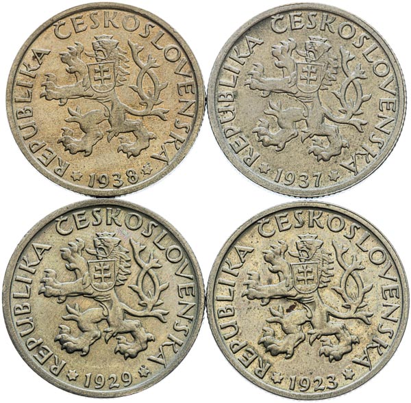 Lot of 1 Koruna (8 pcs) - back