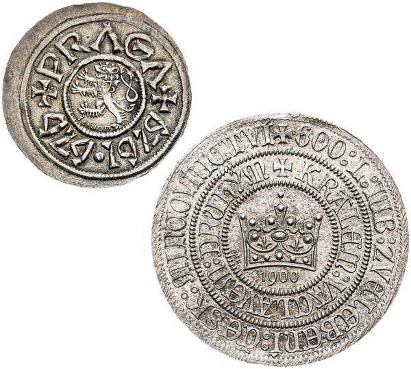 Lot stříbrných medailí/žetonů (2 ks) - avers