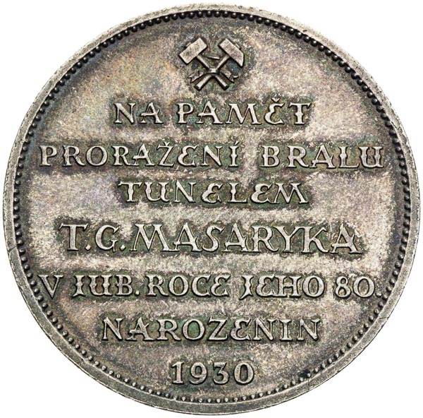 Stříbrná medaile 1930 - revers