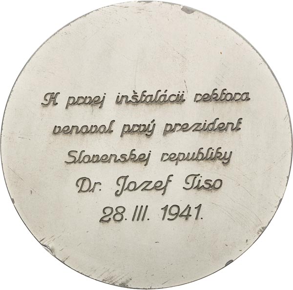 Silver medal 1940 - back