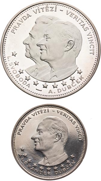Silver medal 1968 (2 pcs) - front