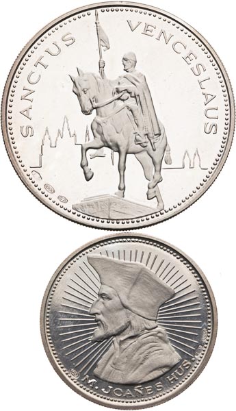 Silver medal 1968 (2 pcs) - back