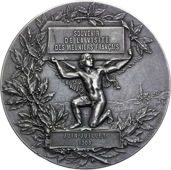 Silver medal 1908 - back