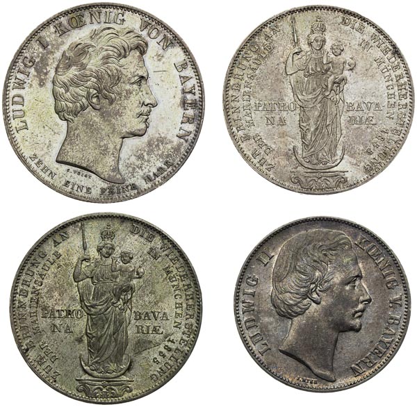 Silver coins (4 pcs) - front