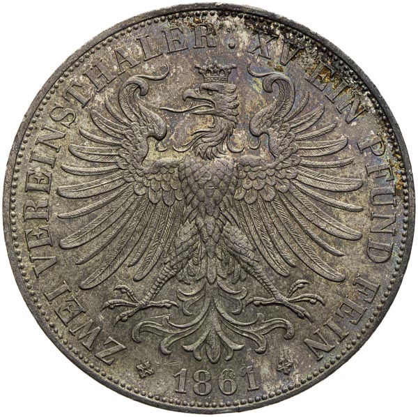 2 Vereinsthaler 1861 - back