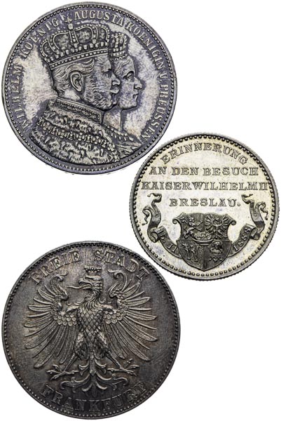 Silver coins (3 pcs) - front