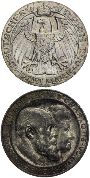 Silver coins (2 pcs) - back