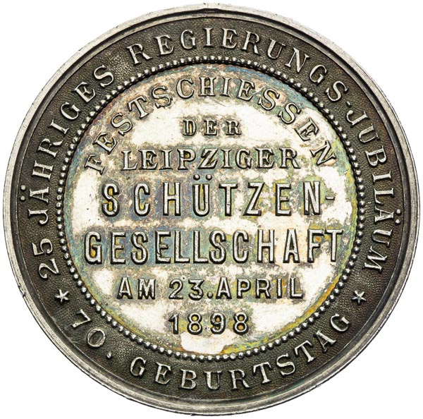 Silver medal 1898 - back