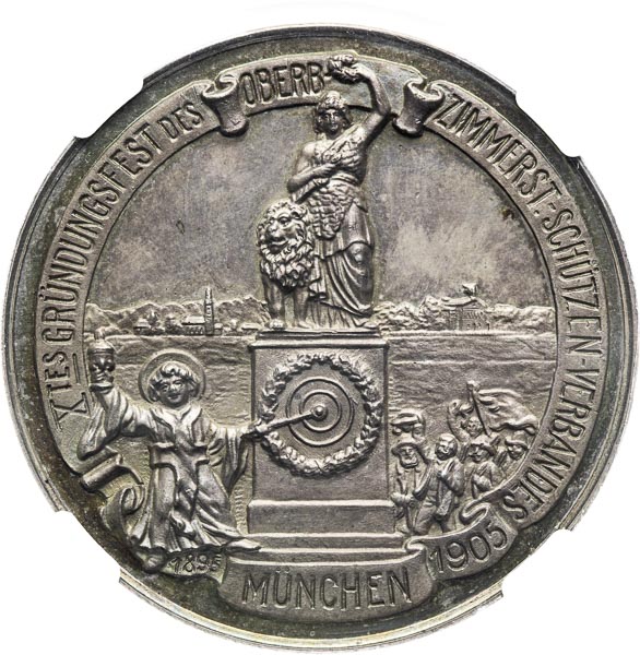 Silver medal 1905 - back