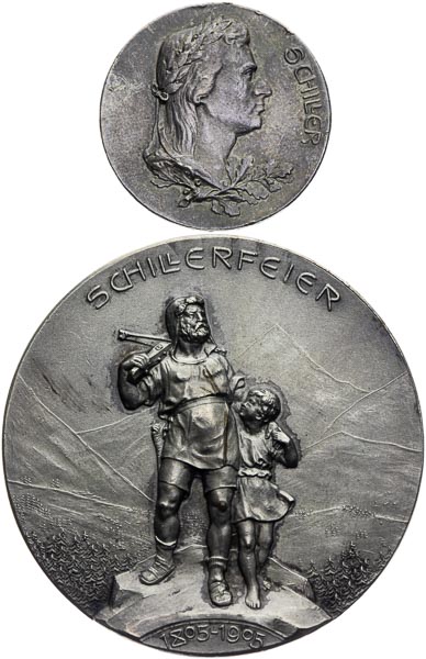 Silver medal 1905 (2 pcs) - back