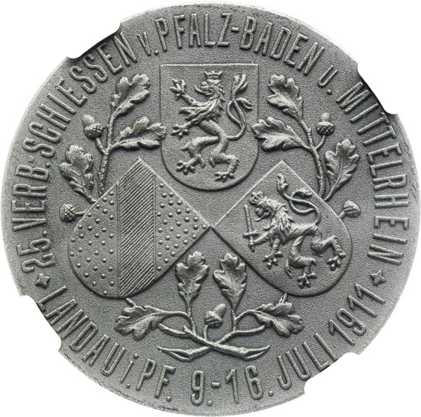 Silver medal 1911 - back