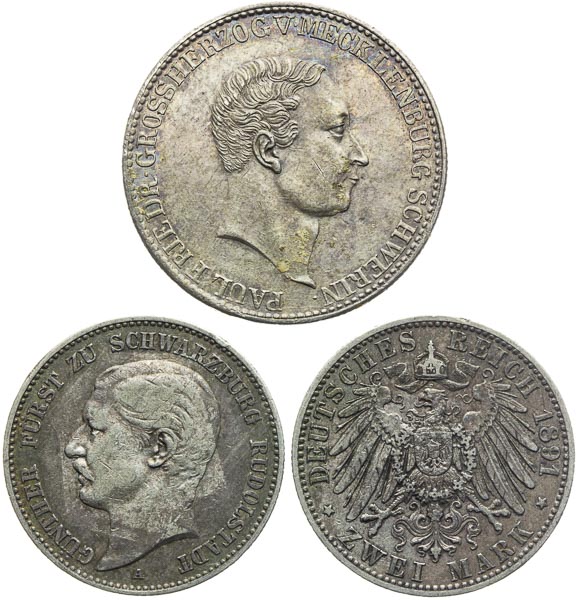 Silver coins (3 pcs) - front