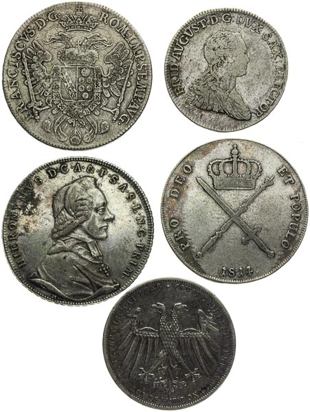 Silver coins (5 pcs) - back