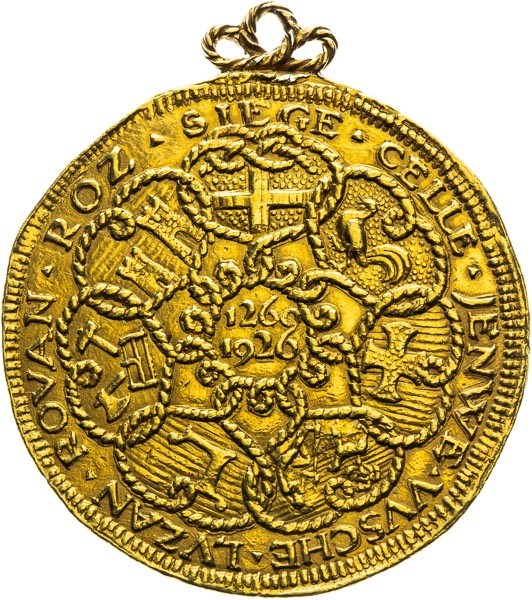 Gold medal 1260-1926 - back