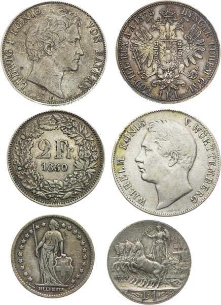 Silver coins (6 pcs) - front