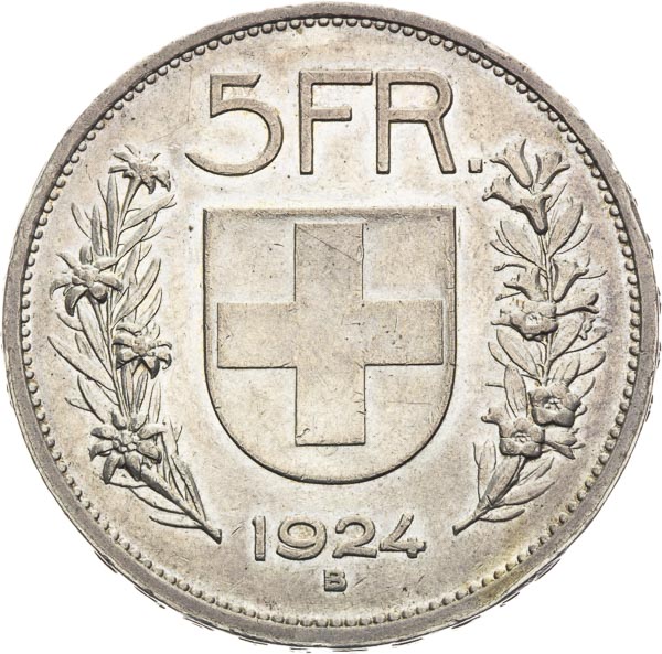 5 Francs 1924 - front