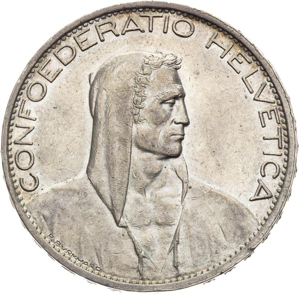 5 Francs 1924 - back