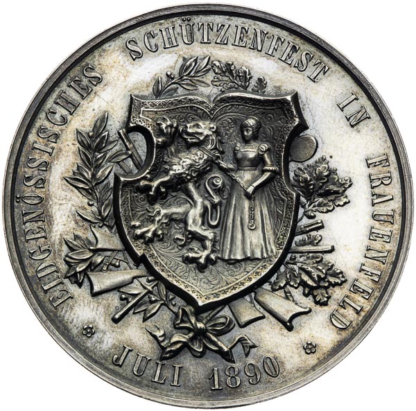 Silver medal 1890 - front